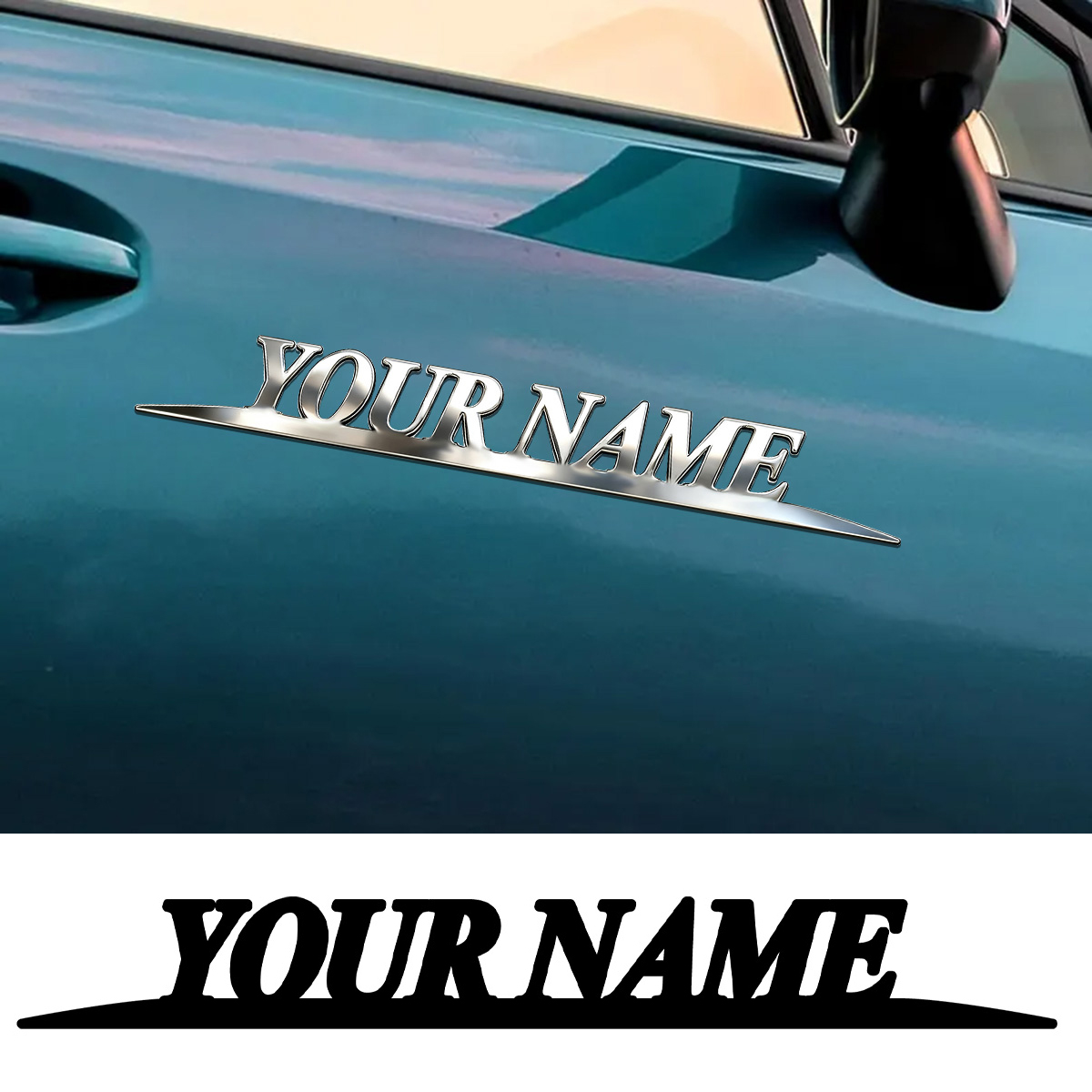 School Supplies - Металлические модные наклейки YOUR NAME, индивидуальный