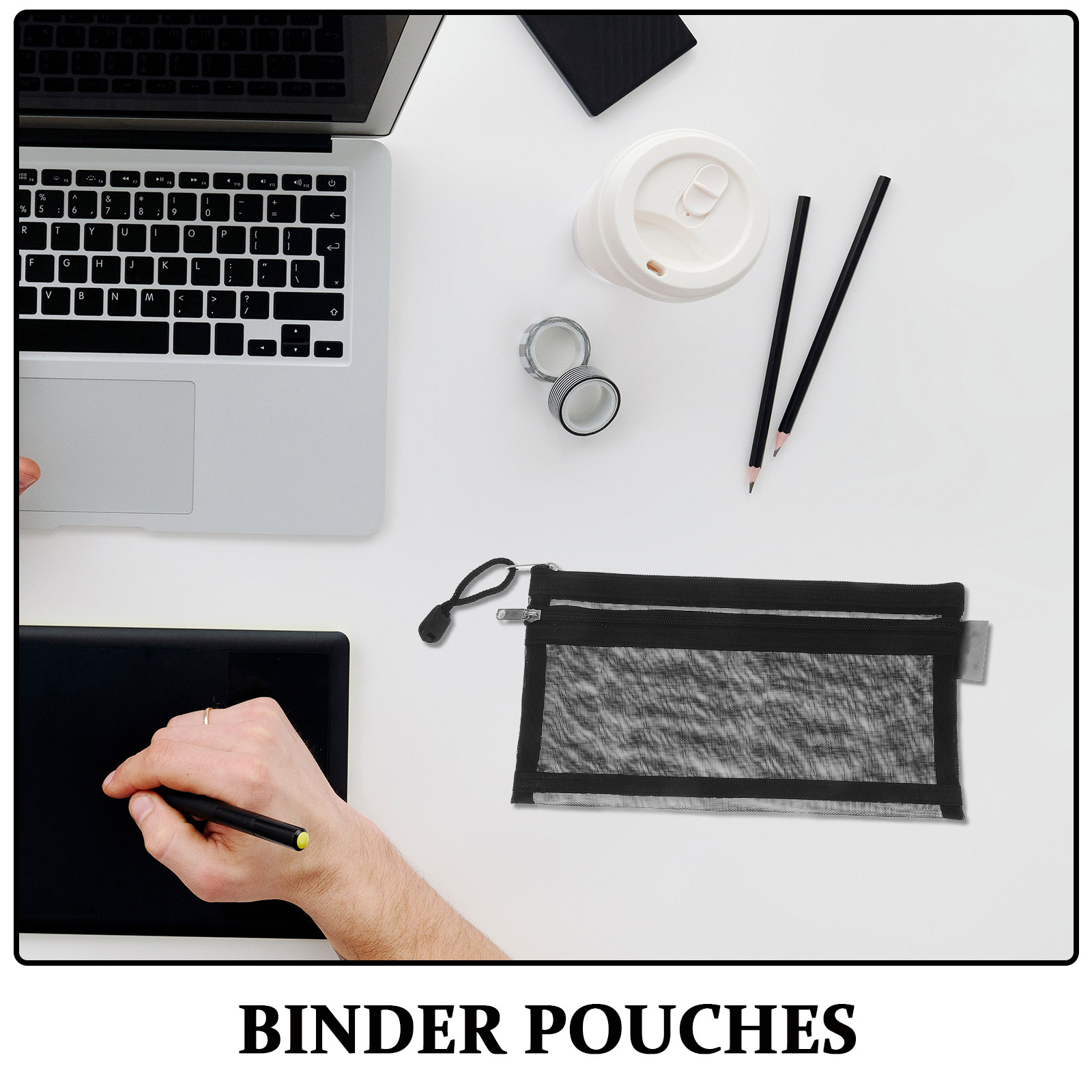 6 шт. прозрачных двухслойных н – обзор и цена Clear Mesh Pencil Pouch For Exam