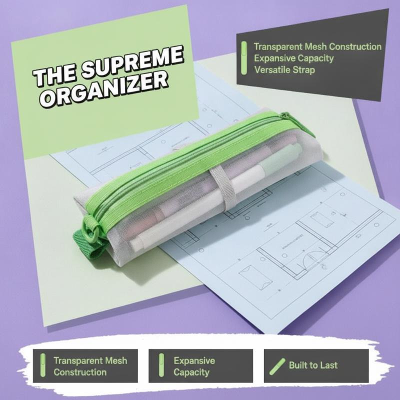 Прозрачный сетчатый пенал с дв – обзор и цена Clear Mesh Pencil Pouch For Exam