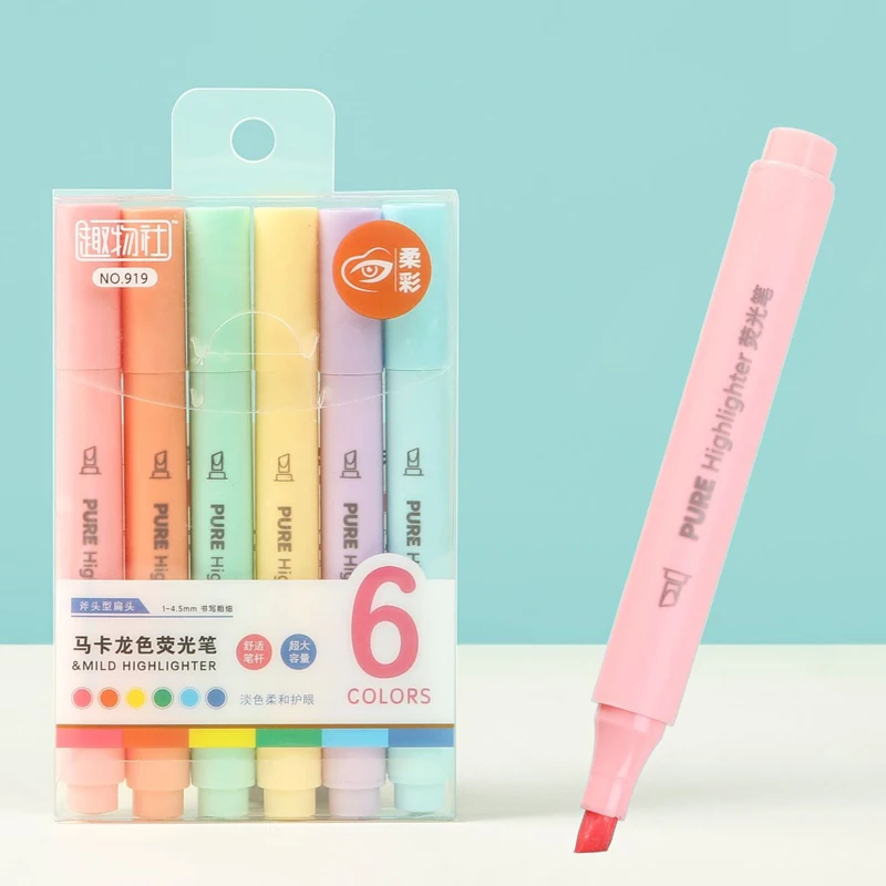 Набор из 6 маркеров-выделителе – обзор и цена Pastel Highlighter Set Double Ended